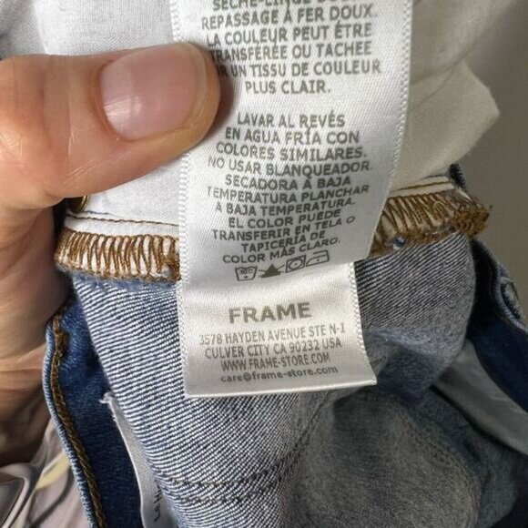 FRAME Le High Skinny Jeans Raw Hem Sz 29 - Picture 9 of 11